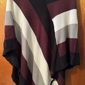 Striped Women's Sweater - Black, Gray, Burgundy